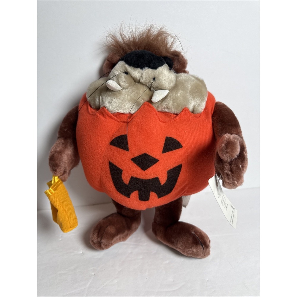 VTG 1997 Looney Tunes Taz Devil Halloween Plush New‎ W/Tags Small Holes